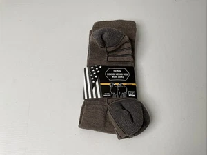 Camel City Mill Men's Ironside Merino Wool Lightweight Work Socks BROWN - L - Picture 1 of 3