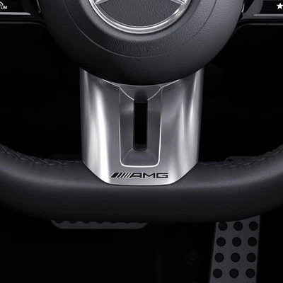AMG Lenkradblende C-Klasse Limousine W206 Chrom schwarz Original Mercedes-AMG - Bild 1 von 4