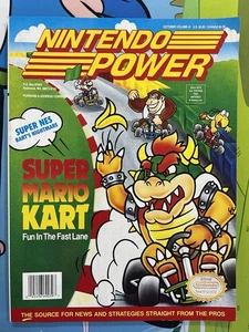 Nintendo Power Vol 41 W Road Runner Poster + Cards October 1992 Super Mario Kart - Imagen 1 de 7