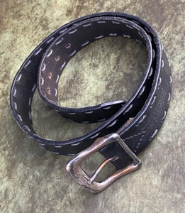Reward Belt Mens 34 Black Leather Vintage - Picture 1 of 5