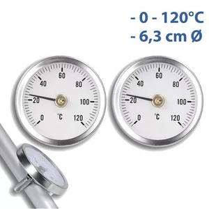 Easily Installed Clamp on Tube Thermometers in Robust Stainless Steel Finish - Picture 1 of 12