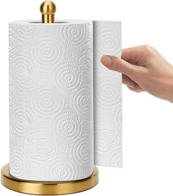 Gold Paper Towel Holder Countertop, Freestanding Paper Towel Holder Stainless... - Image 1 of 3