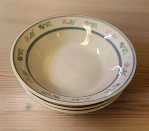 Cuenco de cereales Tienshan China 3 piezas repuesto original gres flores silvestres - Imagen 1 de 8
