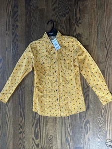 NWT Girls Cinch Western Shirt Long Sleeve Pearl Snap Yellow Size Extra Large - Picture 1 of 3