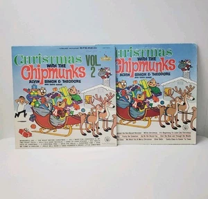 2Lp Set Of Christmas With The Chipmunks BOTH Vol 1 & Vol. 2 Vinyl LPs - Bild 1 von 13