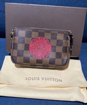 Louis Vuitton Trunks & Bags Mini Pochette Accessoires Damier Pouch. - Image 1 of 4