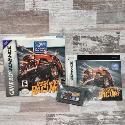 Rock 'N Roll Racing GBA Nintendo Game Boy Blizzard 2003 COMPLETE w RARE REG CARD - Image 1 of 4