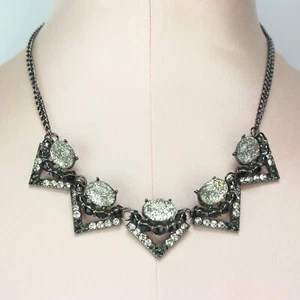 Mudd 18-20.5 " Dark-Tone Glitter & Rhinestone Necklace - Picture 1 of 2