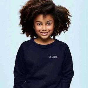 Girls' Sweatshirt - LA COPIE CŒUR. Navy Blue Color. - Picture 1 of 3