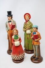 Vintage Christmas Carolers PRMA By AAI Japan Set of 4 Father Mother Daughter Son