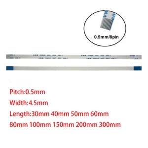 8Pin 0.5mm Pitch FFC FPC Flexible Flat Cable AWM VW-1 20624 80C 60V A B Type - Picture 1 of 6