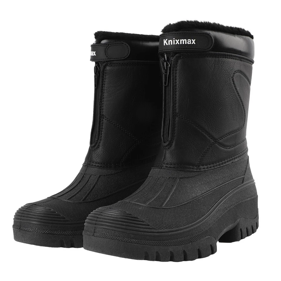 Knixmax Outdoor Winterstiefel Thermo Stiefel Schneestiefel gefütterte Schuhe - Bild 1 von 4