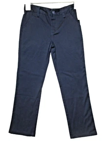 Girls' Flat Front Stretch Uniform Skinny Pants - Cat & Jack™ Navy, Size 6X - Picture 1 of 6