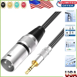 Premium 10ft 3.5mm to XLR Cable - Ideal for Recording & Live Performances - Picture 1 of 12