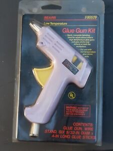 Glue Gun NOS NRFB W Gluestiks Stand Low Temp Lavender Sears Hot Glue Gun 80529