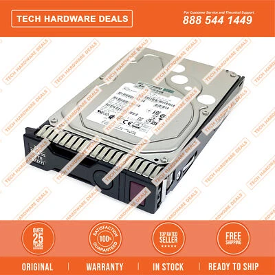 872489-B21 0 Hours NEW BULK HPE 2TB SATA 6G 7.2K LFF SC MV HDD - Image 1 of 3