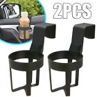 For CarTruck Interior Black Cup Drink Bottle Holders 2pcs Fits Any Can Size