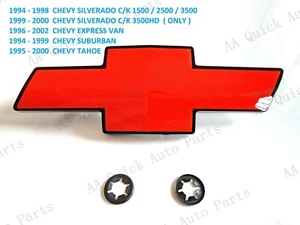 Front Black Red Bowtie Grille Emblem SILVERADO TAHOE SUBURBAN EXPRESS 1994-2000 - Bild 1 von 7