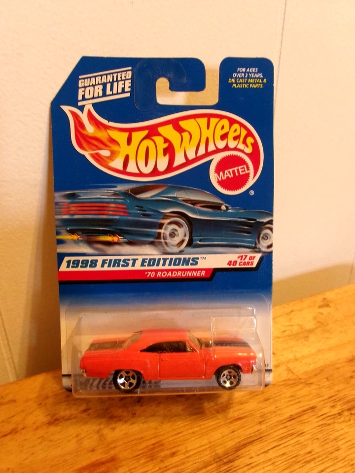 1998 Hot Wheels #661 First Editions 17/40 '70 PLYMOUTH ROADRUNNER Orange w/5 Sp - Image 1 of 1