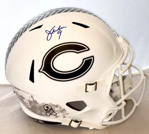 Jim McMahon signed Chicago Bears Full Size Salute To Service helmet #3 Beckett - Picture 1 of 3