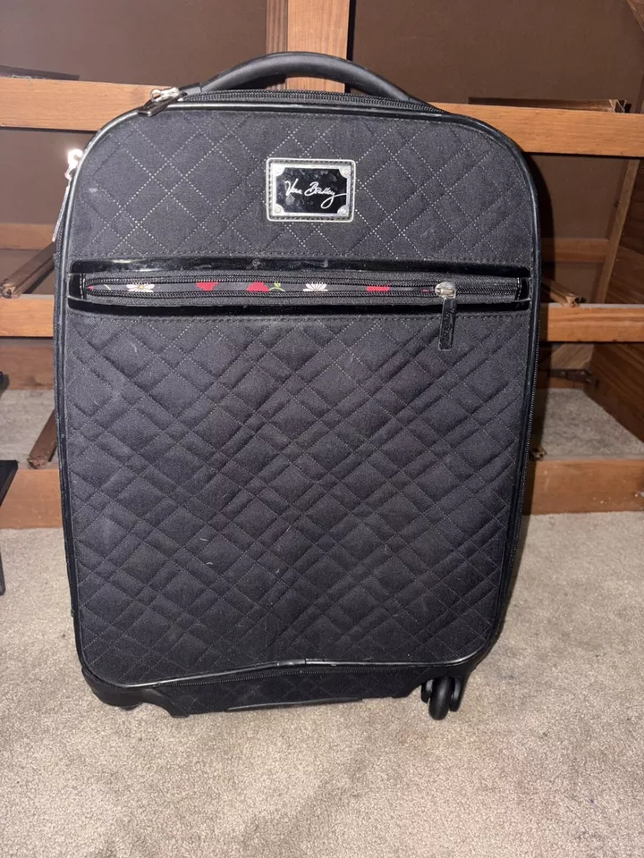 Vera Bradley *Classic BLACK *22" Spinner Suitcase Luggage *FLORAL Pattern* - Image 1 of 4