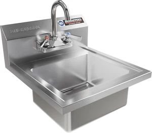 Stainless Steel Sink - NSF Commercial Wall Mount Kitchen Sink - Small Hand Sink - Picture 1 of 8