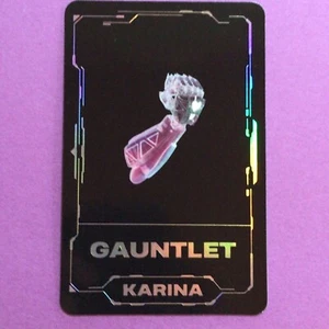 KARINA GAUNTLET Aespa official photo card Girls 2022 Holo TCG KPOP KOREA - Picture 1 of 9