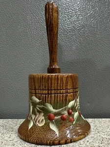 Vintage Holz Glocke Spieluhr handbemalt Blume, Beeren, spielt dich beleuchtet mein Leben - Bild 1 von 5