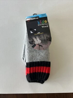 Fox River 7756 тяжелый загрузки носки середины икры шерсти 1 пара L Gry-Blk-красный молодежи - Изображение 1 из 4