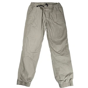 Polo Ralph Lauren Kids Beige Cotton Jogger Pants Elastic Waist Size M Athleisure - Picture 1 of 11