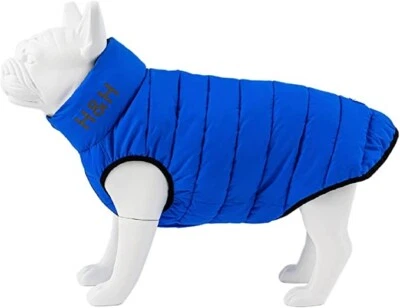 DOG COAT HUGO & HUDSON Blue & Navy DOG PUFFER VEST JACKET Medium 40cm NEW WINTER - Image 1 of 4