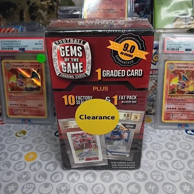 2019 NFL Football Gems of the Game 1 Graded Card 10 Packs & 1 Fat Pack Mahomes?? - Image 1 of 4