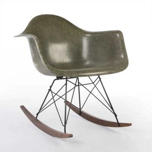 Mecedora Herman Miller Eames RARA Verde Oliva Original Vintage - Imagen 1 de 8