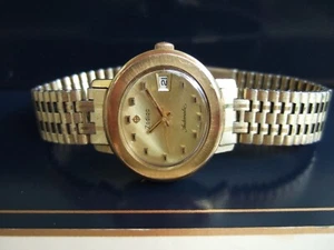 Rare Women's Zodiac Gold Plated Automatic Watch on Signed NSA Flip Lock Bracelet - Picture 1 of 14