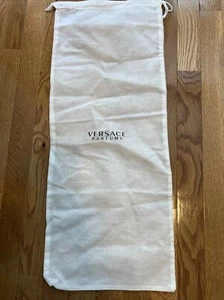 Versace Parfums Dust Bag 28” x 11” White Fabric Drawstring Dust Bag - Picture 1 of 1