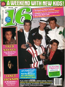 Revista 16 Junio 1990 Nuevo Kids Block Janet Jackson Johnny Depp Corey Haim Fred S - Imagen 1 de 13