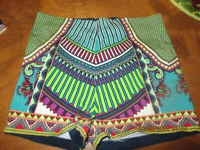 ¡TOMATE VOLADOR! ¡INCREÍBLES PANTALONES CORTOS ESTAMPADO VERDE! ALGUNAS CREMALLERA ELÁSTICA TALLA L Foto 1 de 4
