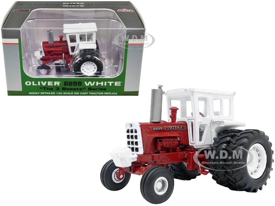 TRACTOR OLIVER 2255 BLANCO CON DOBLE ROJO 1/64 DIECAST MODELO POR SPECCAST CUST2039 Foto 1 de 1