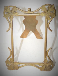 CADRE-PORTE PHOTO EN LAITON DÉCOR FEUILLES  - Bild 1 von 2