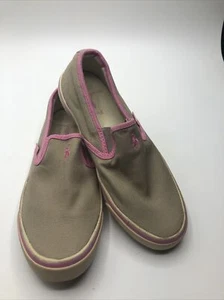 POLO RALPH LAUREN - Casual Slip On Shoes Pink and Tan 5 1/2" - Picture 1 of 8