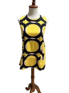 Marni Italy ärmellose Bluse Top geometrisch gelb/schwarz/hellbraun Gr. 40 S/M - Bild 1 von 4