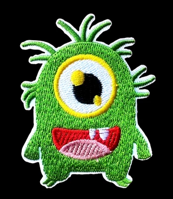 Colorful Cartoon Monster Iron-On Patch 3 x 2+3/8 inch - Image 1 of 4