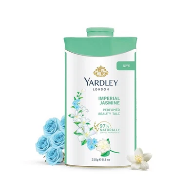 Yardley London Jasmine Perfumed Talcum Powder - 250 g. 8.8 oz, Deodorizing Talc - Image 1 of 4