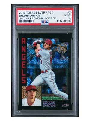 2019 Topps Update Silver Pack - 1984 Topps Chrome Shohei Ohtani Black Ref. #/199 - Image 1 of 3