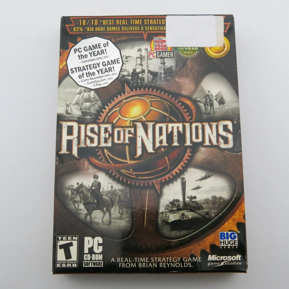 Rise of Nations PC CD-ROM 2003 Microsoft Big Huge Games Complete in Box RTS - Image 1 of 3