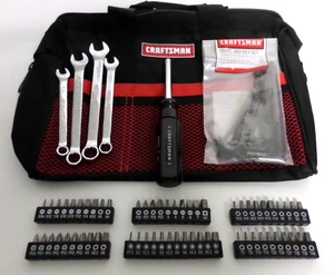 NEU Craftsman 87pc SAE Werkzeug Set + Tasche: Magnetgriff, Schraubenschlüssel, Sechskantschlüssel, Geschenk - Bild 1 von 4
