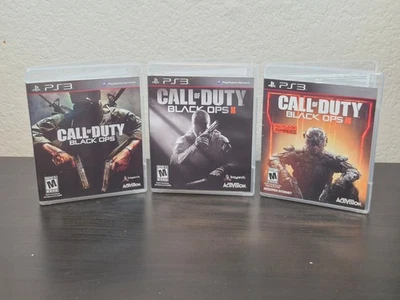 PS3 Call of Duty Black Ops 1  2 & 3 Games 2010 Complete CIB Trilogy Bundle Lot - Image 1 of 4