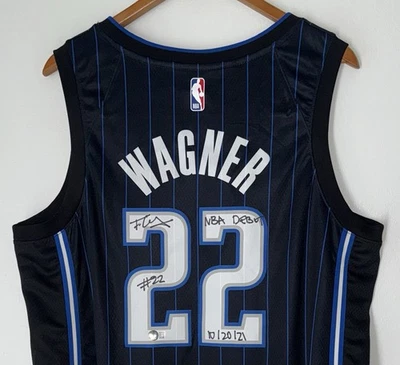 Franz Wagner "NBA DEBUT 10/20/21" Signed Orlando Magic Nike Autograph Jersey BAS - Image 1 of 4