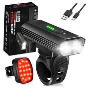 Faro Bicicleta Recargable USB-C, Luces Bicicleta 4000LM Ultra Brillante, Montaña  - Imagen 1 de 6