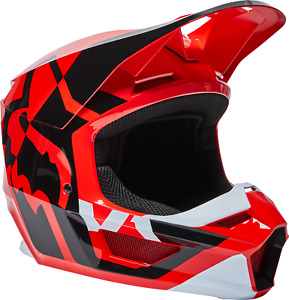 FOX V1 LUX Off-Road Helmet Blue Flo Red Black/White MX/ATV/Motocross 28003